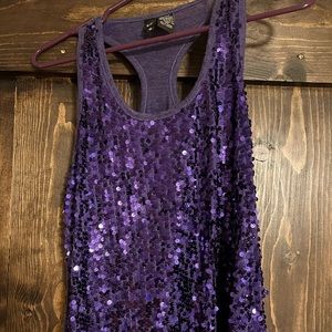 Purple Love Tease racerback tank